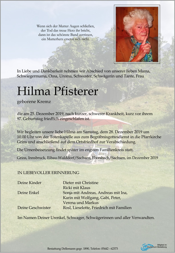 Pfisterer Ida Hilma